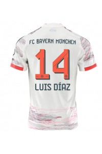 Bayern Munich Luis Diaz #14 Jalkapallovaatteet Vieraspaita 2025-26 Lyhythihainen
